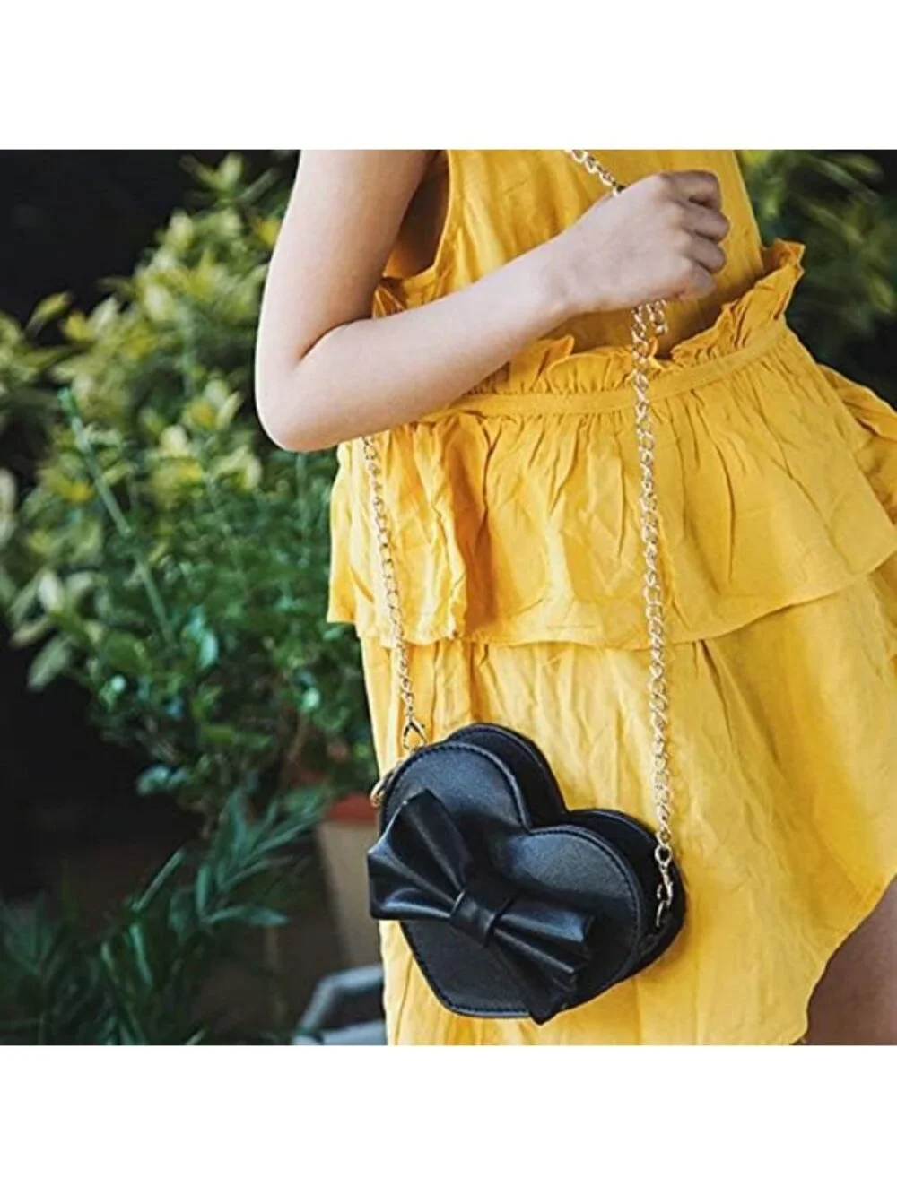 Cute Heart-Shaped Mini Coin Purse with Bowknot - Crossbody Handbag Wallet for
